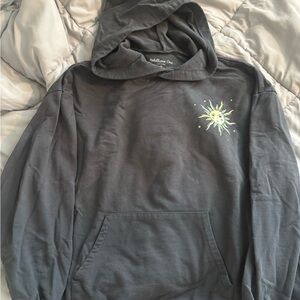 Gray Hoodie with Sun Design